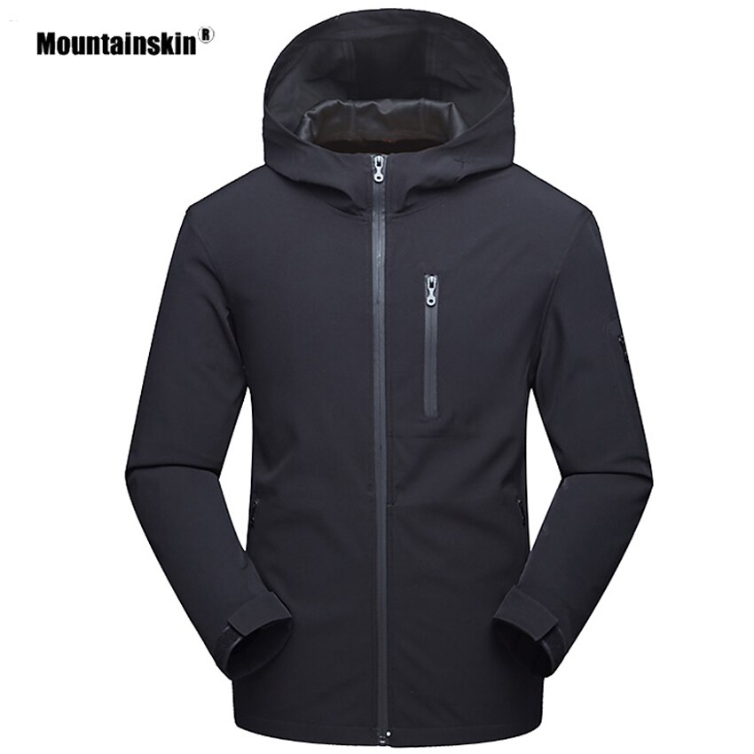 Mountainskin Spring Men's Hiking Softshell Jackets Outdoor Sports Camping Trekking Climbing Windproof Male Hooded Coats VA423