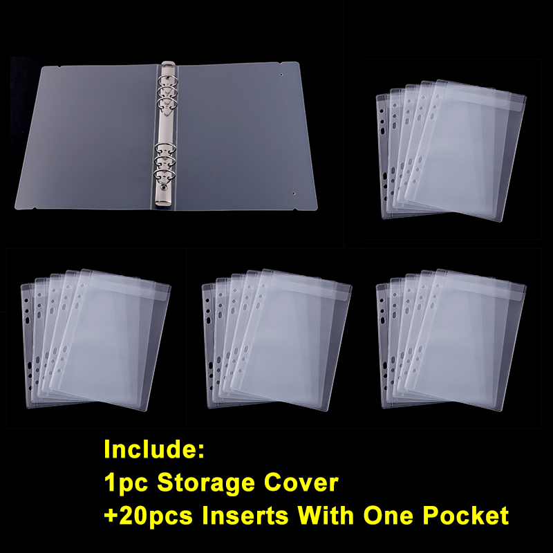 1/2/3/4 Pockets Dies and Stamp Storage Folder Scrapbook Die Cut Storage Binder For Card Documents Photo Postcard Holders: 4