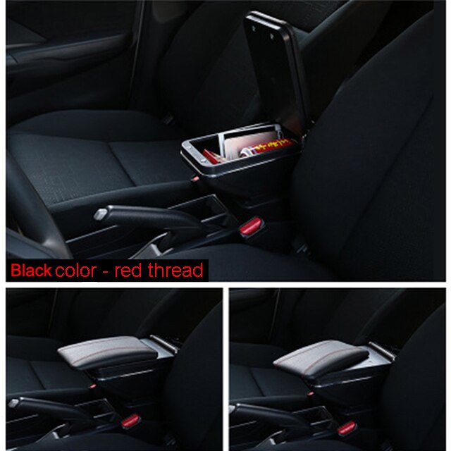 Auto Armsteun Doos Centrale Winkel Inhoud Doos Bekerhouder Voor Renault Duster Asbak Interieur Auto-Styling auto Accessoires: red thread