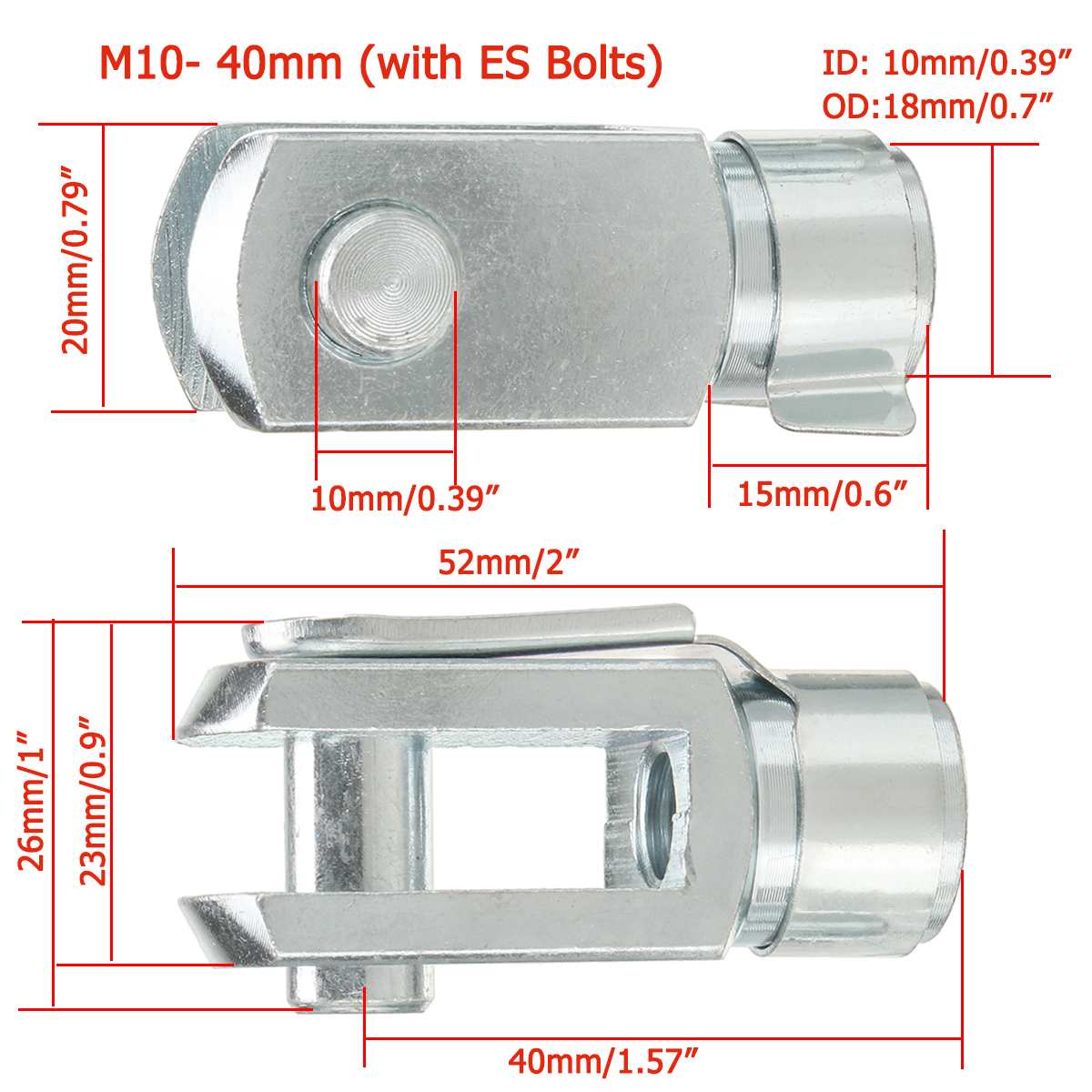 2Pcs M6 M8 M10 Universal Silver M6 M8 Boot Bonnet Kofferbak Gas Strut End Fitting Pin Kogelgewricht Klep lente Houders: FK10 20 ASSY 01