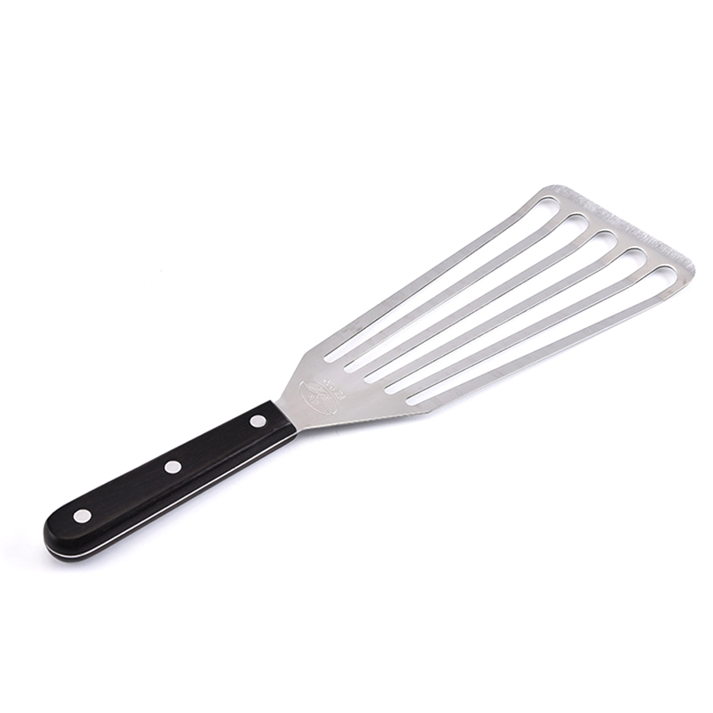 1 Pcs Slotted Turner Fish Spatula Stainless Steel Flexible Kitchen Barbecue Spatula TT-best