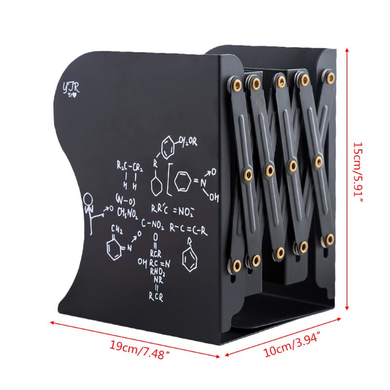 OOTDTY Reggilibri in Metallo A Scomparsa Supporto di Mensola Supporto Del Basamento Regolabile Porta Libro Ufficio