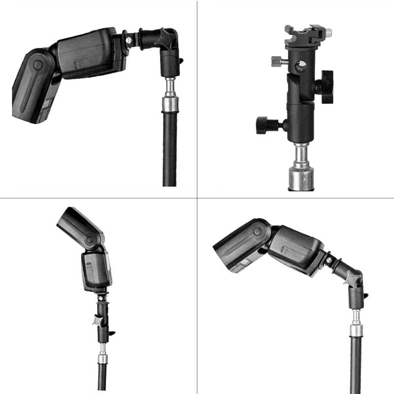 TTKK Camera Flash Speedlite Mount Swivel Light Stand Light Bracket Umbrella Bracket Mount Shoe Holder E Type