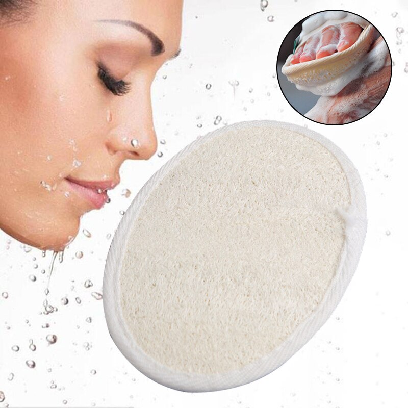 1Pcs Zachte Verse Natuurlijke Loofah Luffa Spons Douche Spa Body Scrubber Peeling Bathing Hoofdmassage Pad