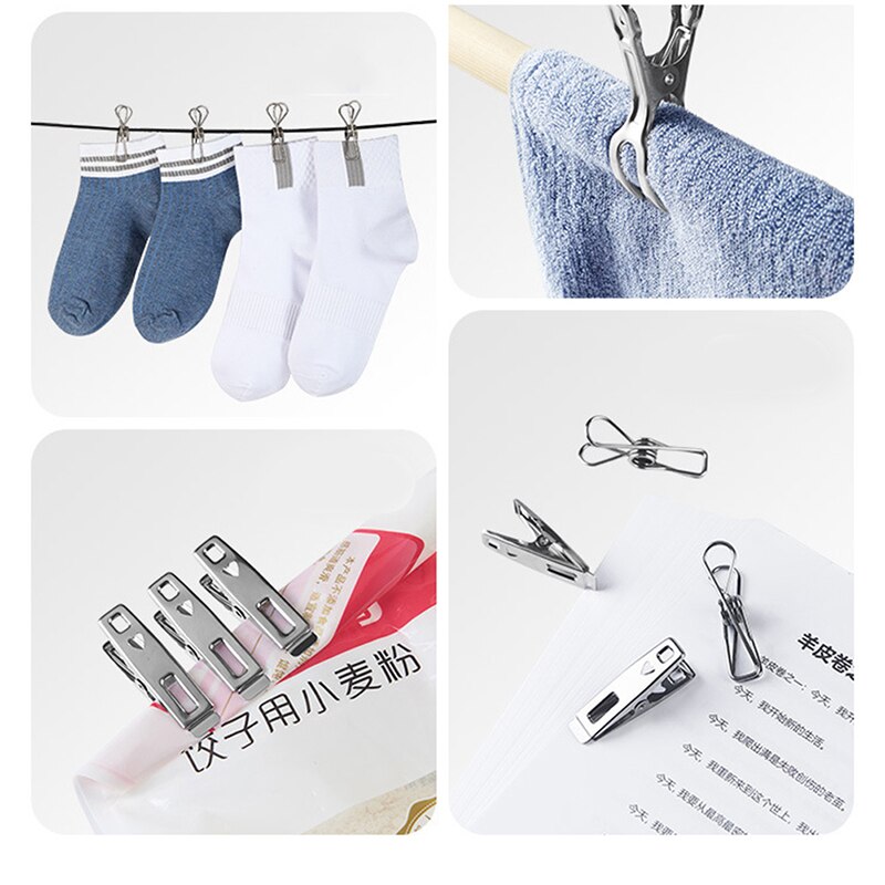 Stainless Steel Clothing Clothespin Quilt Clothes Clip Big Windproof Clothes Pin