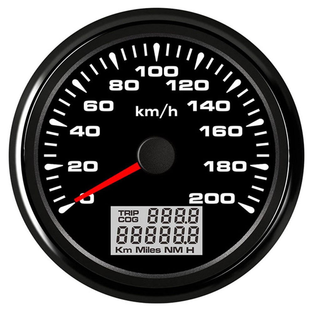85 Mm Gps Snelheidsmeters 0-200 Km/h Waterdichte Gps Snelheid Kilometerteller Meters Trip Meter Voor Auto Vrachtwagen Motorfiets 9 -32V 8 Kleur Licht: BN 200kmh