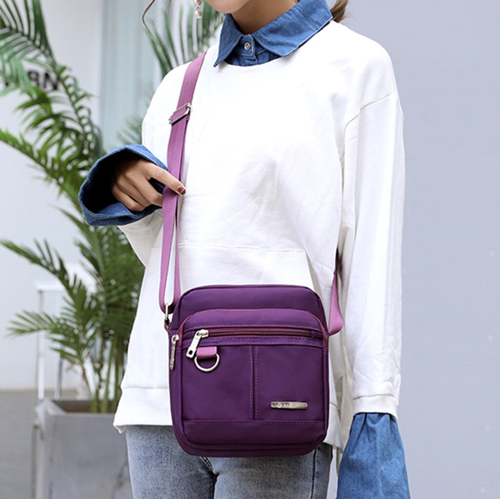 Borsa unisex ottavino Suqare lembo Borsa A Tracolla Solido Grande borsa da Viaggio Capienza della Tela di Canapa Borse Messager casuale Tote Della Chiusura Lampo Borse A Mano Della Borsa