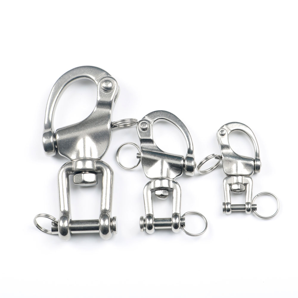 Swivel Jaw Shackle 304 Stainless Steel Quick Release Boat Anchor Chain Eye Shackle Swivel Snap Hook