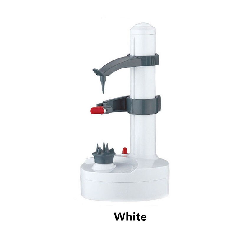 Pelador eléctrico de acero inoxidable multifunción 2 en 1, pelador automático de frutas y verduras, tres hojas de repuesto, máquina peladora de patatas: T4