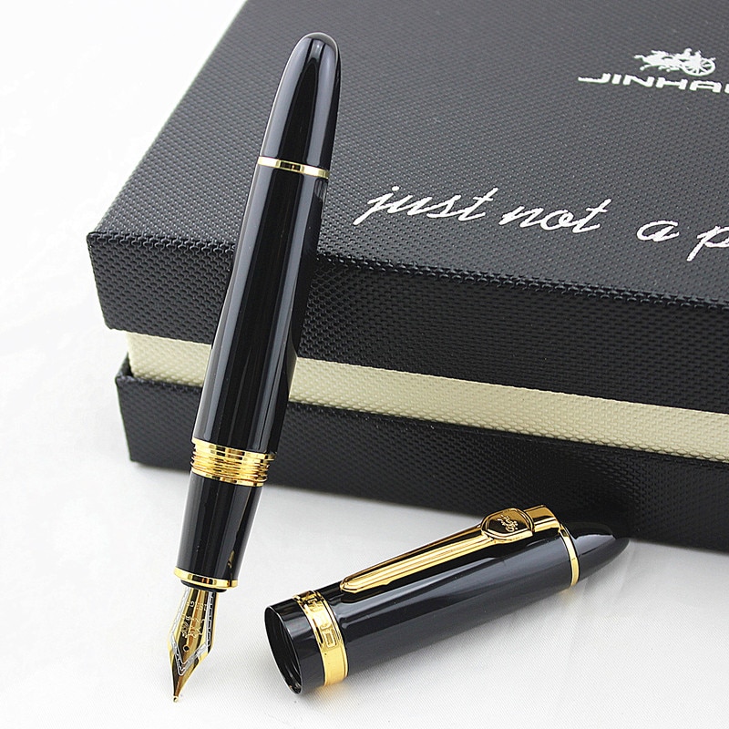 Pluma estilográfica Jinhao 159 de , pluma de metal de lujo, pluma de tinta de de negocios de estilo mediano y 0,5 Nib Heavy para oficina