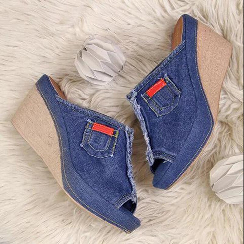 Sandales d'été à semelle épaisse pour femmes, chaussures à semelles compensées, à la , pour loisirs,