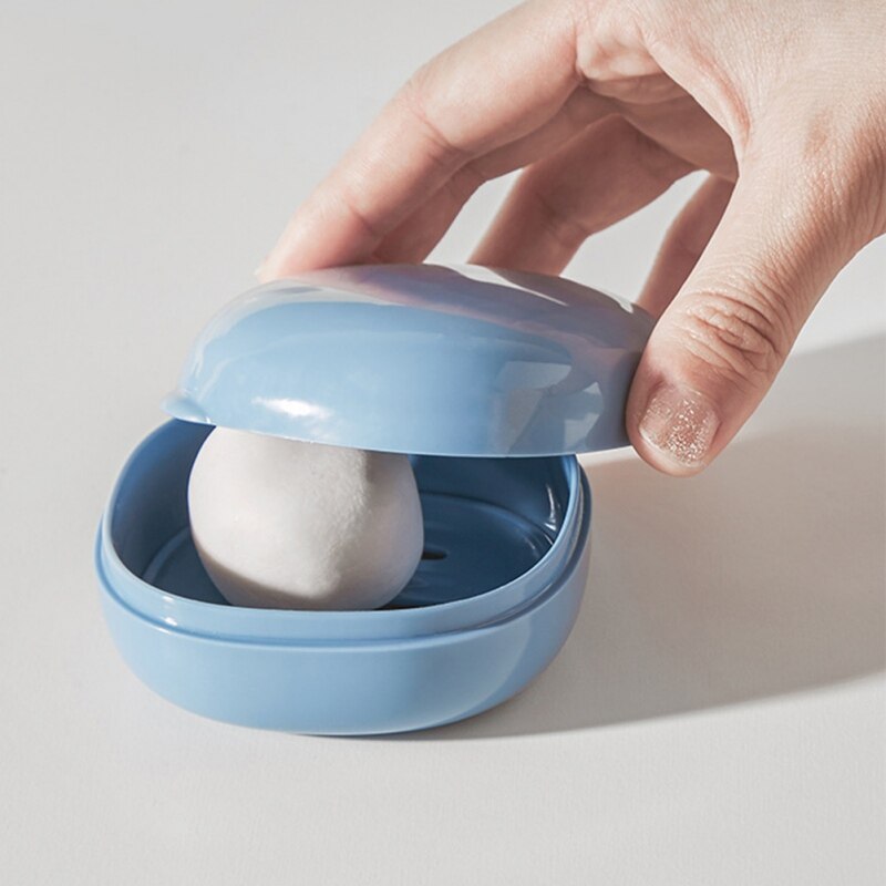Portable Soap Box Travel Waterproof Soap Holder With Lid Eco-friendly Soap Dish Plastic Bathroom Soap Drain Tray Containe