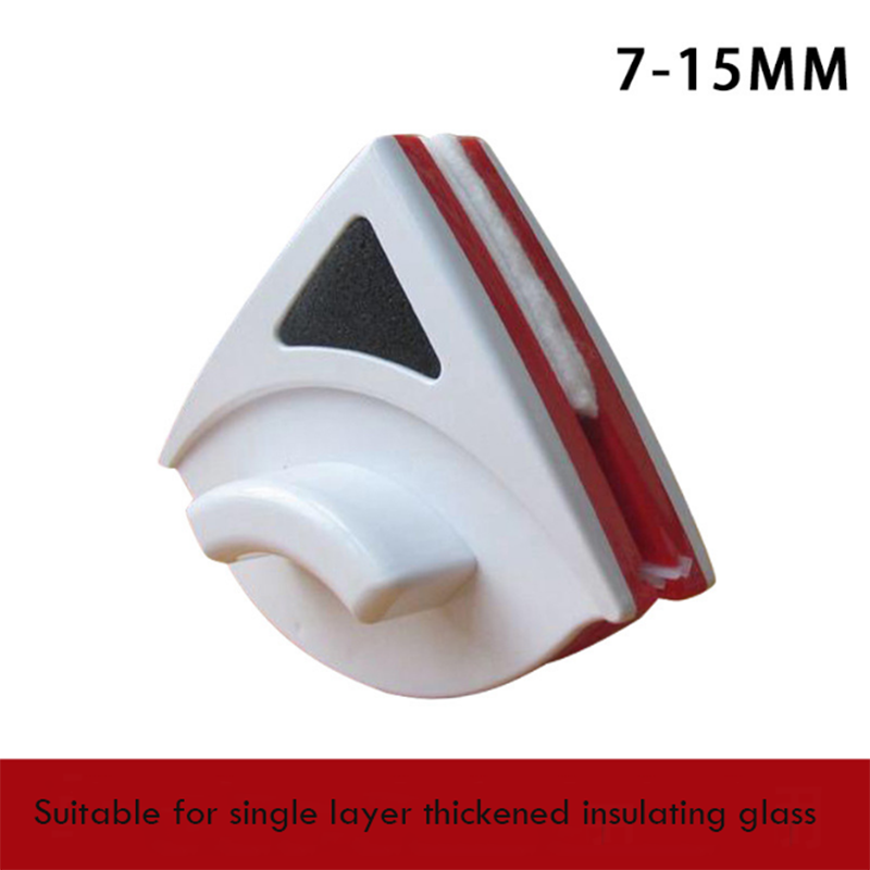 Magnetic Window Cleaning Brush Glass Window Wiper Cleaner Double Side Magnetic Brush Window Glass Brush for Washing: red 7-15mm