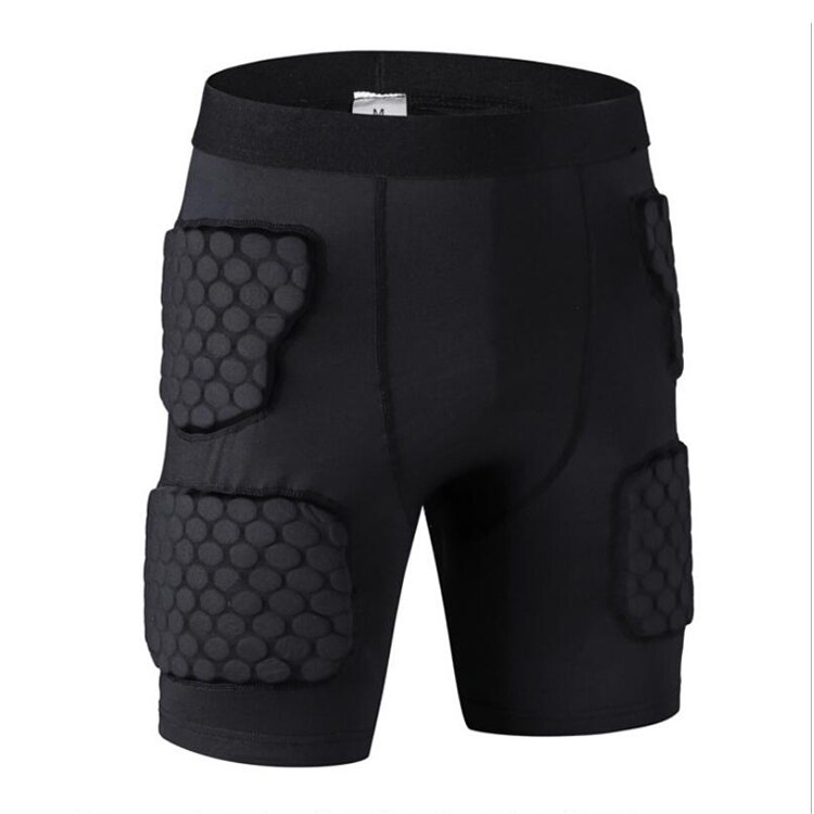 Mens Padded Compression Shorts 5-Pad Football Girdle Hip Thigh Protector from one pc