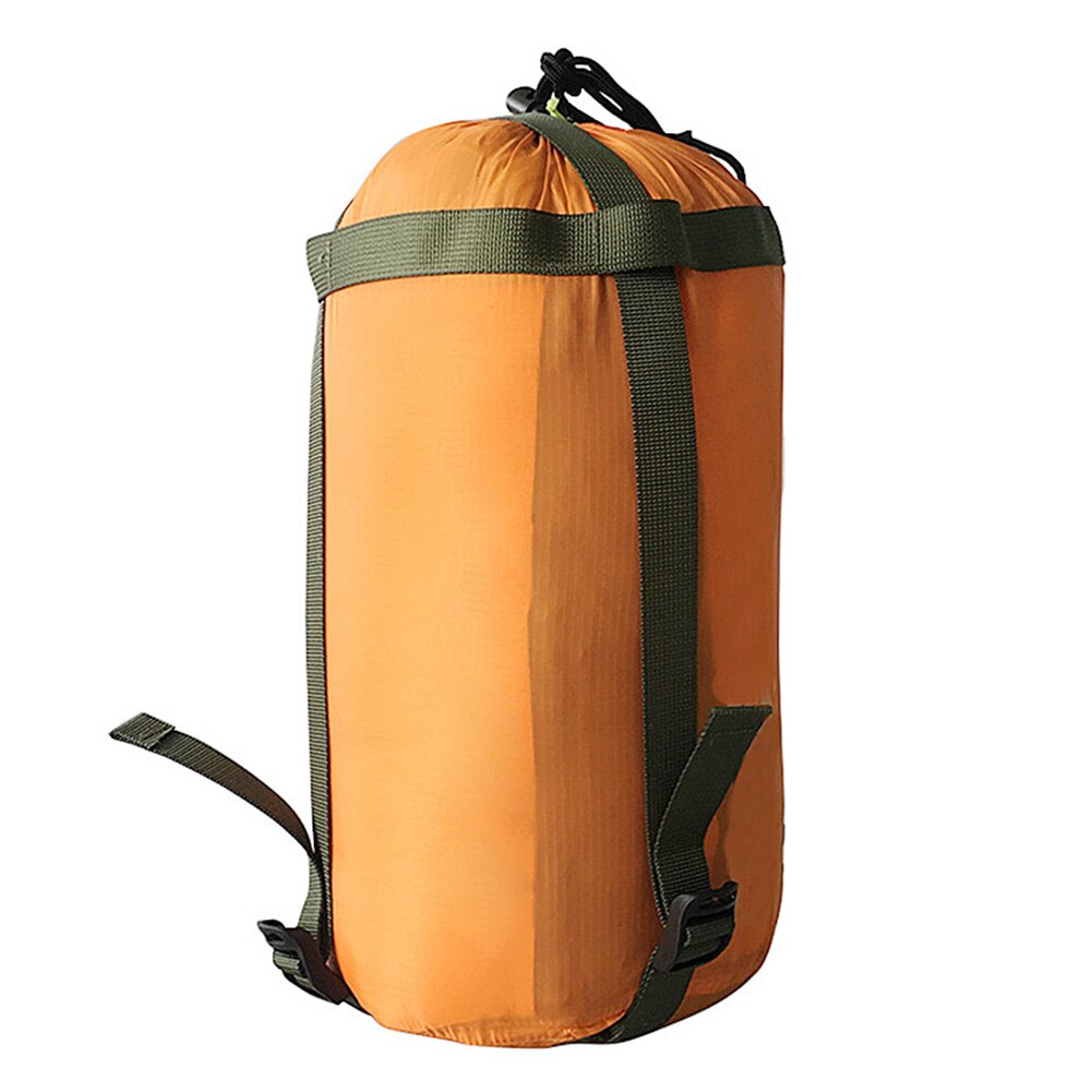 Bedding Pack Camping Carry Stuff Sack Outdoor Tent Travel Compression Portable Hiking Nylon Sleeping Bag Sports: Orange
