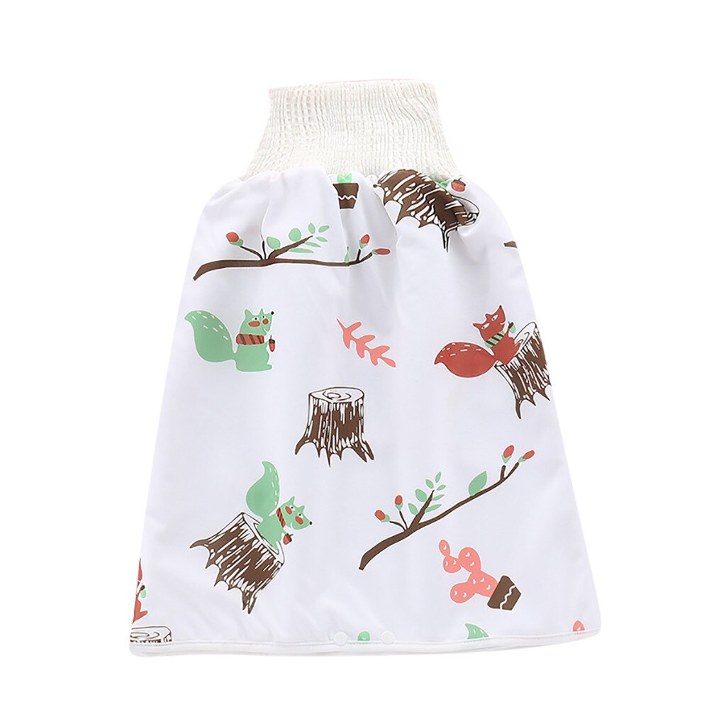 Katoen Gedrukt Comfy Childrens Luier Nappy Rok Shorts 2 In 1 Waterdichte En Absorberende Rok Herbruikbare Baby Training Rok # p4: A / M