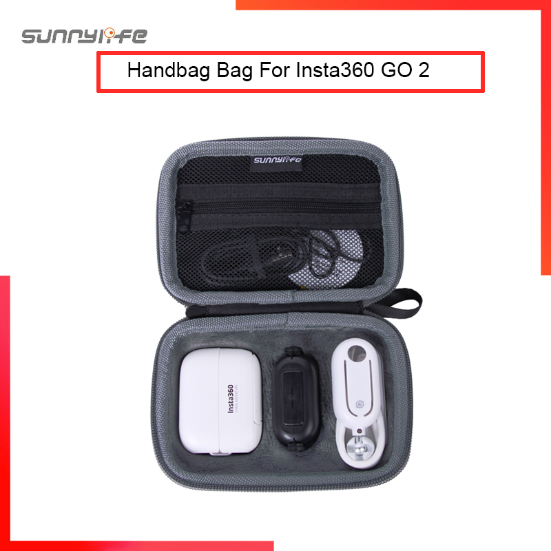 Sunnylife Mini Storage Bag Carrying Case Handbag Protective Box for Insta360 GO 2 Camera Accessories