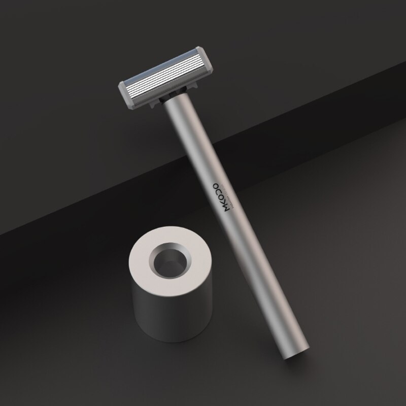 MKODO Vibration rasiermesser manuelle rasiermesser 6-schicht importiert klinge typ Vibration: Weiß