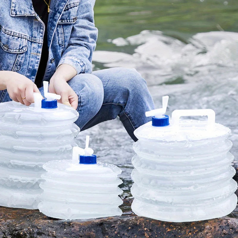 5L-15L Collapsible foldable bottle Container Water Storage Bottle Bucket Pail Water Bag water&juice dispenser Camping Outdoor