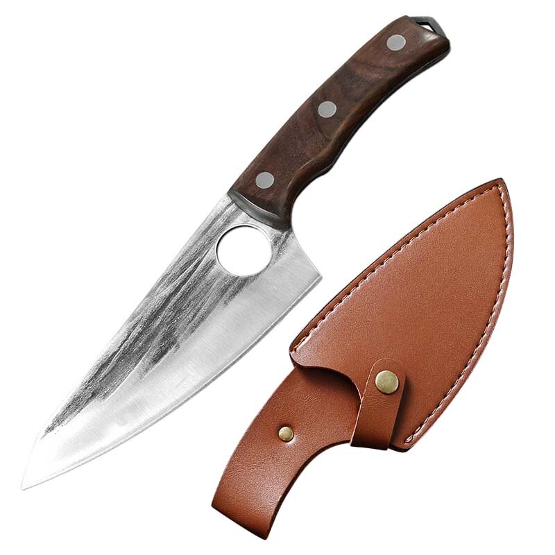 Damast Edelstahl Küchenmesser Mit Mantel Professionelle Handgemachte Fleisch Cleaver Geschmiedet Boning Messer Kochen Werkzeuge: Knife F With Cover