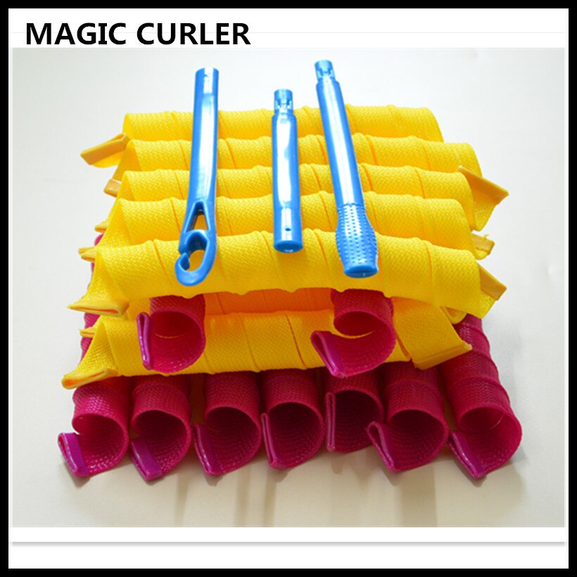 65 CM 20 stuks Magic krullen spiraal plastic handleiding krulspelden