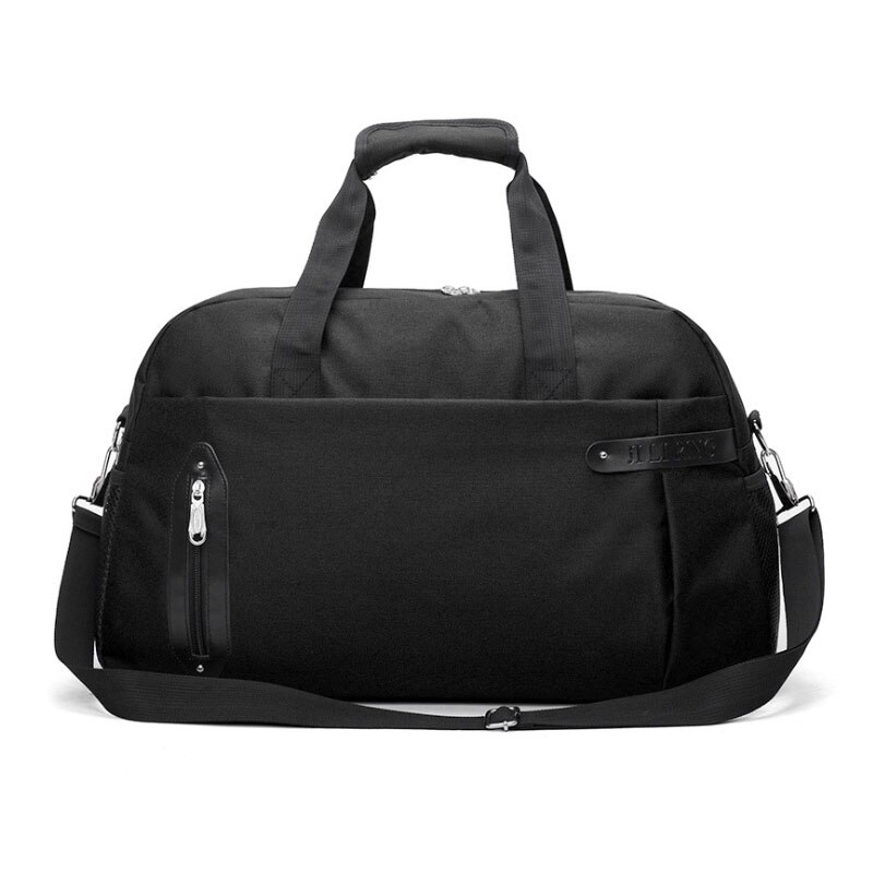Scione kabin bagasje håndveske arrangør kvinner stor kapasitet reise koffert menn enkel sport helg skulder tote bag: Svart