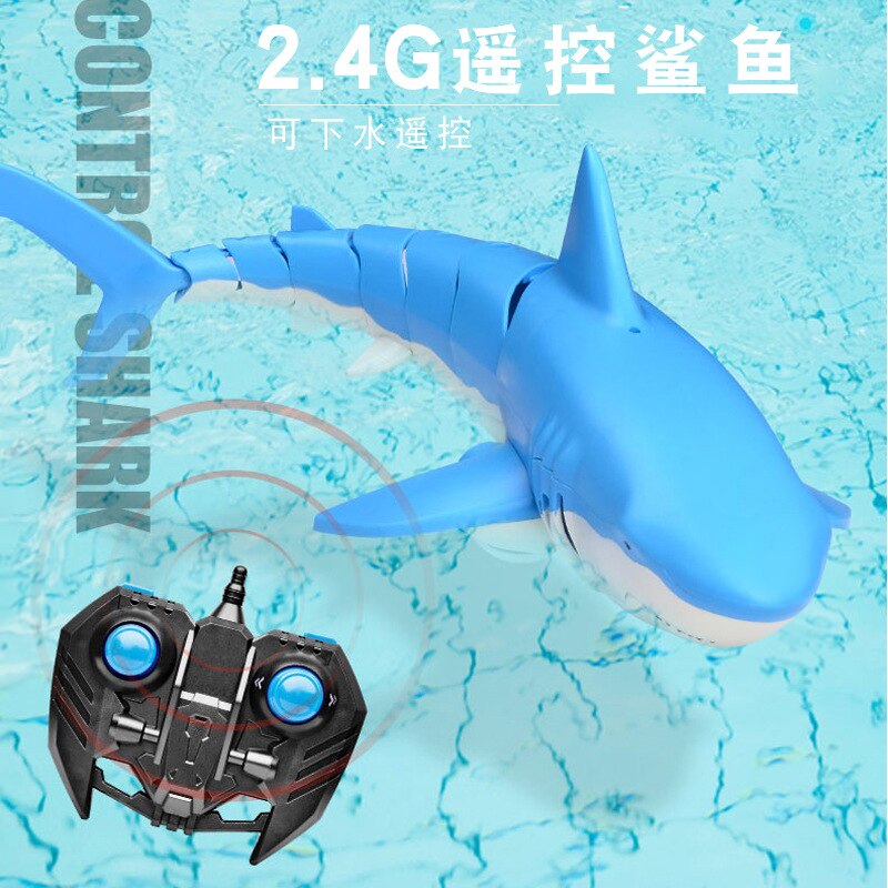 Innovation mini remote control small shark strange coke cans fish swimming underwater remote shark children toys