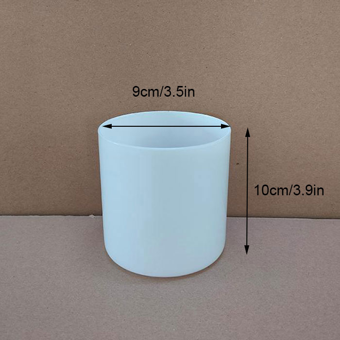 Clear White Cylinder Glass Lamp Shade Replacements for Lighting Fixtures, Frosted Glass Lampshade for E27 Wall Sonces Chandelier: short white