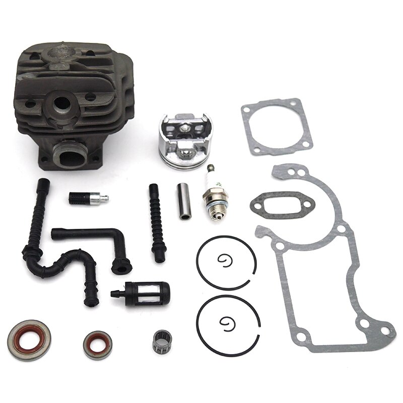 Zylinder mit Kolben Kit Dichtung Öl Dichtung Zündkerze Kraftstoff Linie Öl Linie für Stihl MS260 026 Kettensäge 44mm