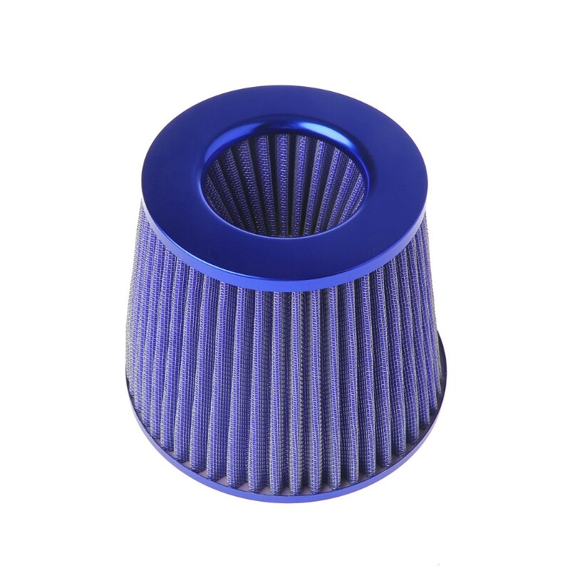 Universal Vehicle Air Intake Chrome Open Top Cone Air Filter Breather 3\" Inlet Y98C