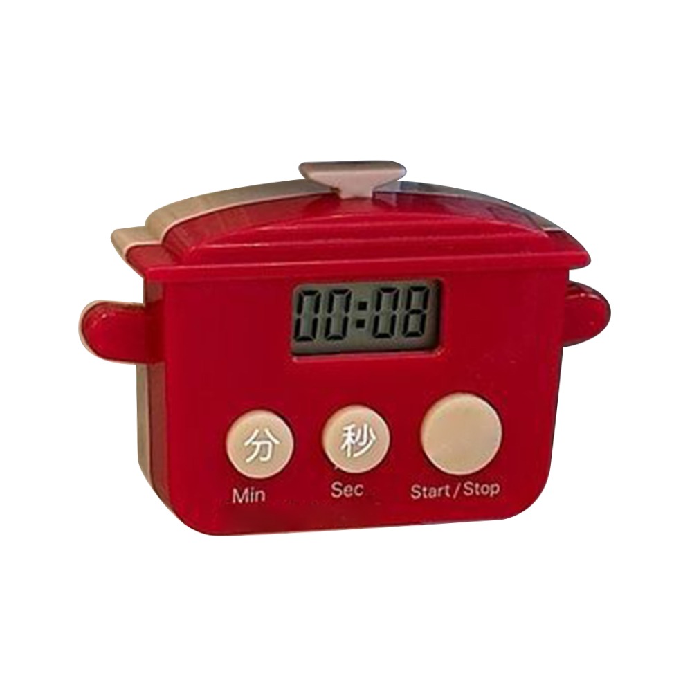Durable LCD Kitchen Timer Cartoon Shape Multifunctional Countdown Timer Digital Time Manager for Baking Cooking Sports Reminder: green