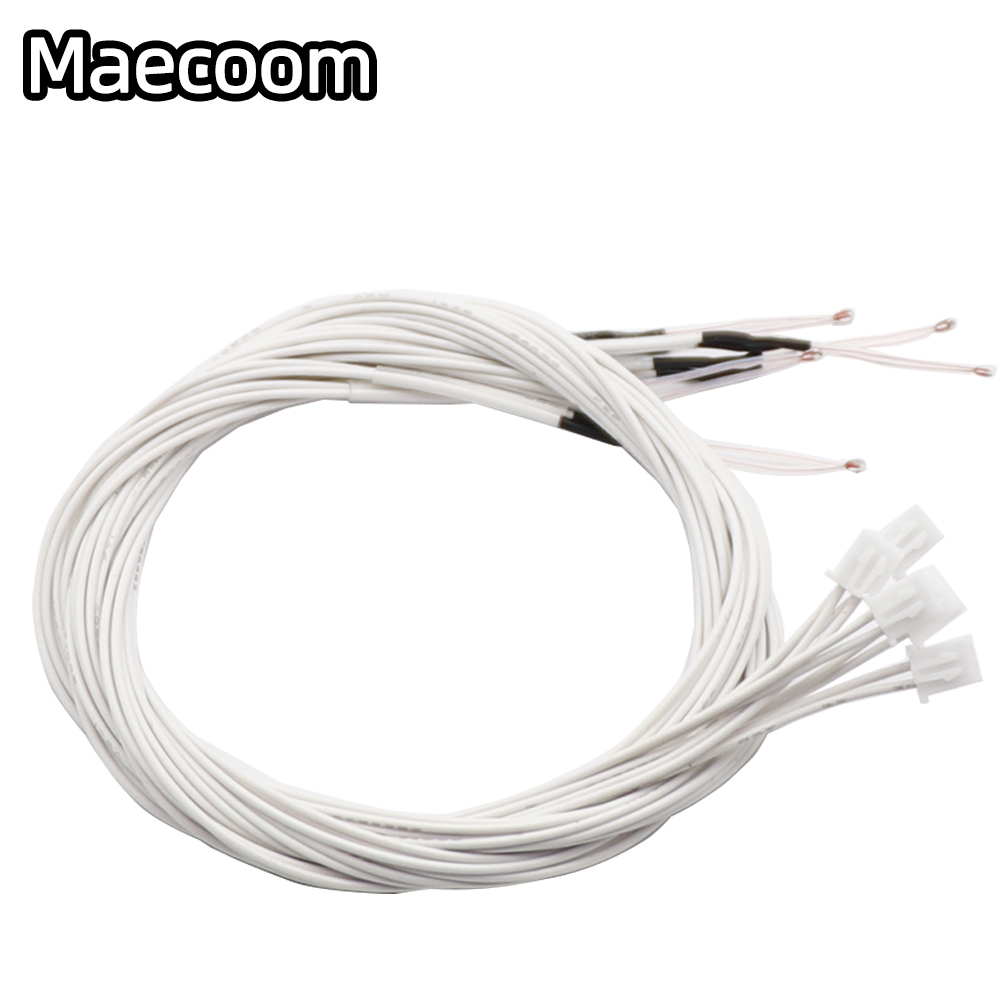 3D Printer parts Thermistor NTC Temperature Sensor 3950 1% line100&amp;150cm 100K with XH2.54 Dupont Terminal 2P Connector Terminal
