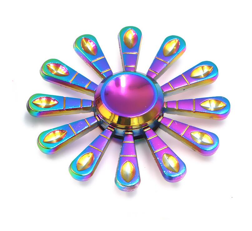 Zinc Alloy Hand Fidget Spinner Fingertip Gyro EDC Finger Spinner For Autism and ADHD Anxiety Stress Peacock Lotus Magic Eye