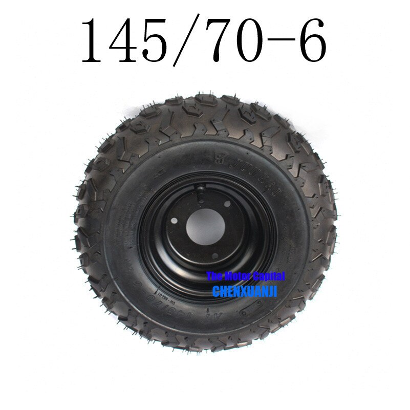 Super High Performance 6 Inch ATV Wheels 145/70-6 Tire Tyre for 6 Inch Iron Wheel Rims Fits Go Kart Buggie Atv Quad