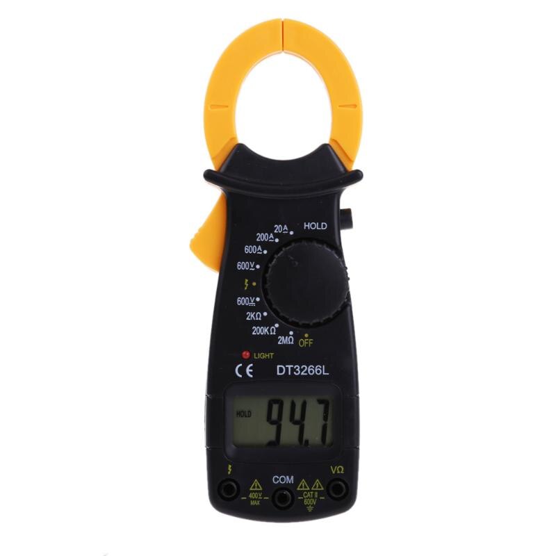 LCD Digital Display Clamp Meter 20A-600A AC DC Voltage Measurement Current Voltage Multimeter Resistance Capacitance Tester