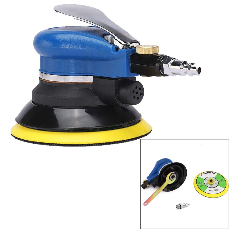 5 inch luchtgedreven excentrische schuurmachine 125 mm dubbele pneumatische schuurmachines luchtschuurmachine & polijstmachine voor auto en metaal