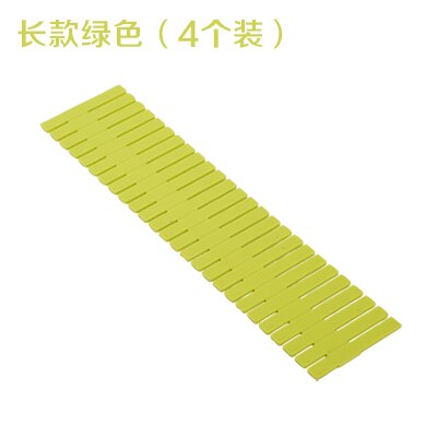4Pcs DIY Plastic Drawer Grid Separator Divider Partition Storage Organizer Underwear Socks makeup Clapboard mx7051643: 4pcs green-32cm