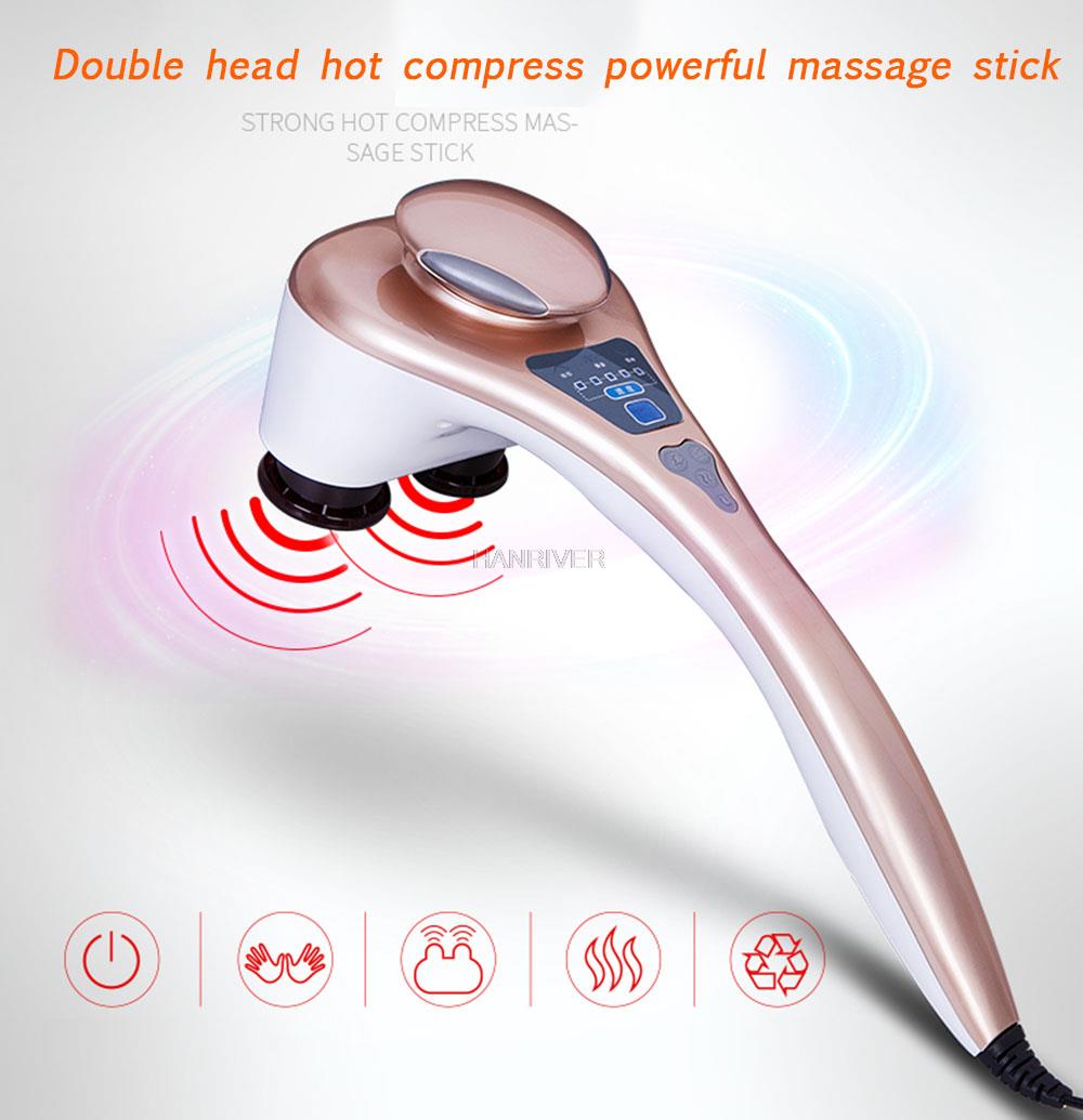 Double slider massage stick dolphin massage device electric cervical vertebra multifunctional the hammer meridiarns internality