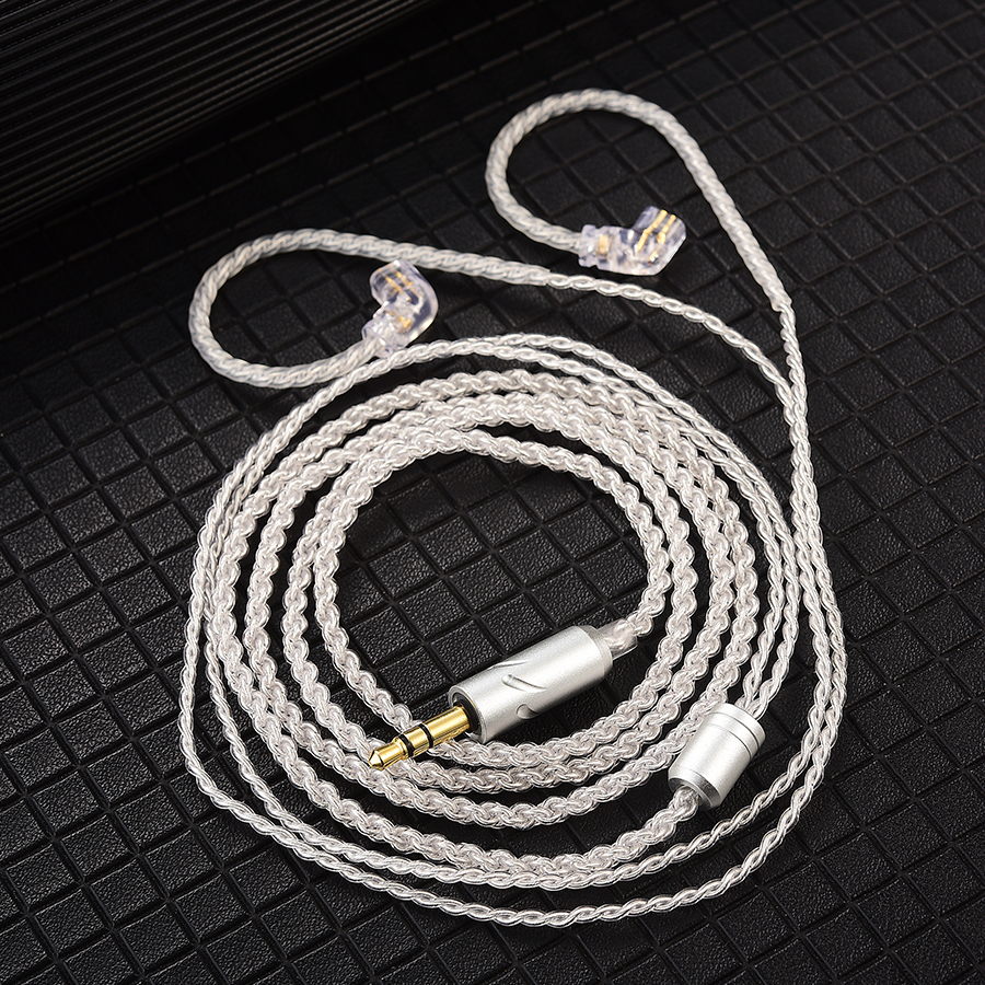 Qkz A1 Zxn Zxt ZX2 ZAX2 VK4 AK6-PRO Hoofdtelefoon Verzilverd Upgrade Kabel 2 Pin 0.75Mm Hoge Zuiverheid Zuurstof koper Oortelefoon Draad: Default Title