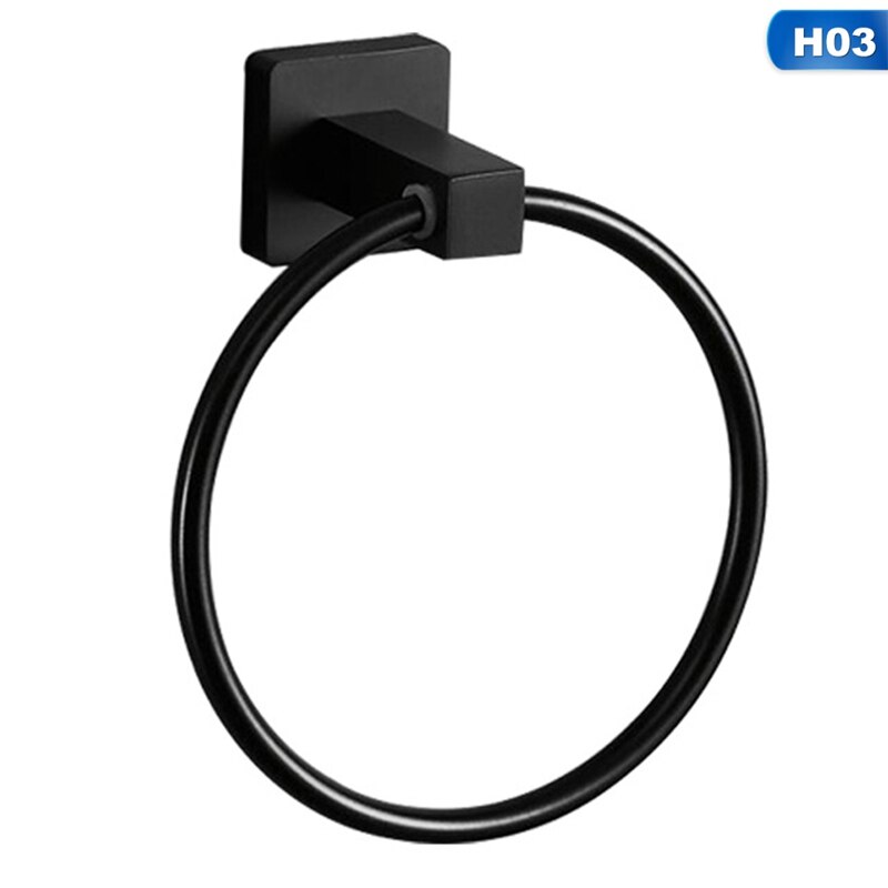 Moderne handdoekringen van roestvrij staal, handdoekhouder, ronde handdoekhouder voor aan de muur, badkameraccessoires, hardware: H03