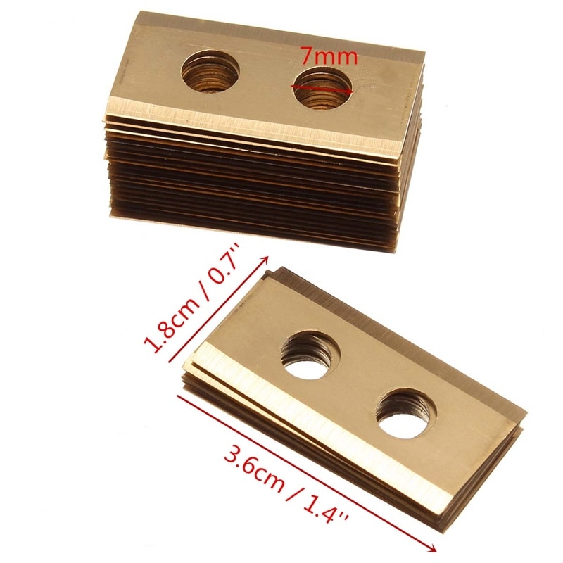 30Pcs Titanium Coated Robot Grasmaaier Vervanging Messen 18x36mm