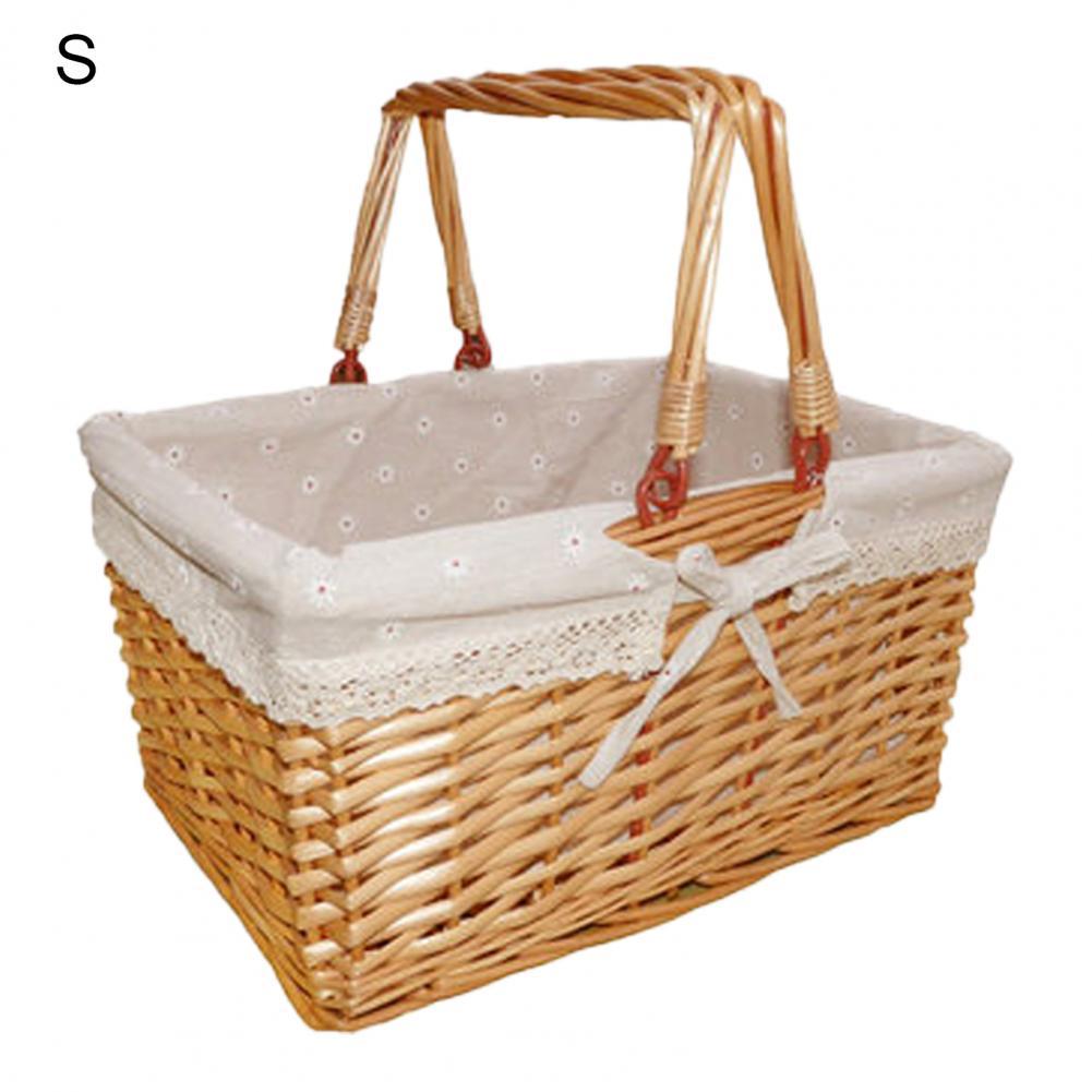 Fruit Basket Great Picnic Storage Rattan Basket Practical Rattan Basket: A / L