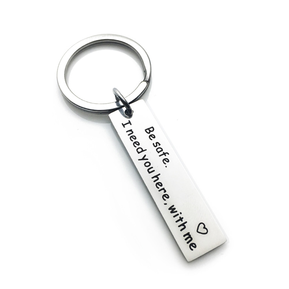 Paar Auto Keychain Nette Männer Frauen Schlüsselanhänger Edelstahl Anhänger Schlüssel Zubehör Liebe Schlüssel Ring Benutzerdefinierte Stick Sicher Schlüssel Kette: 4