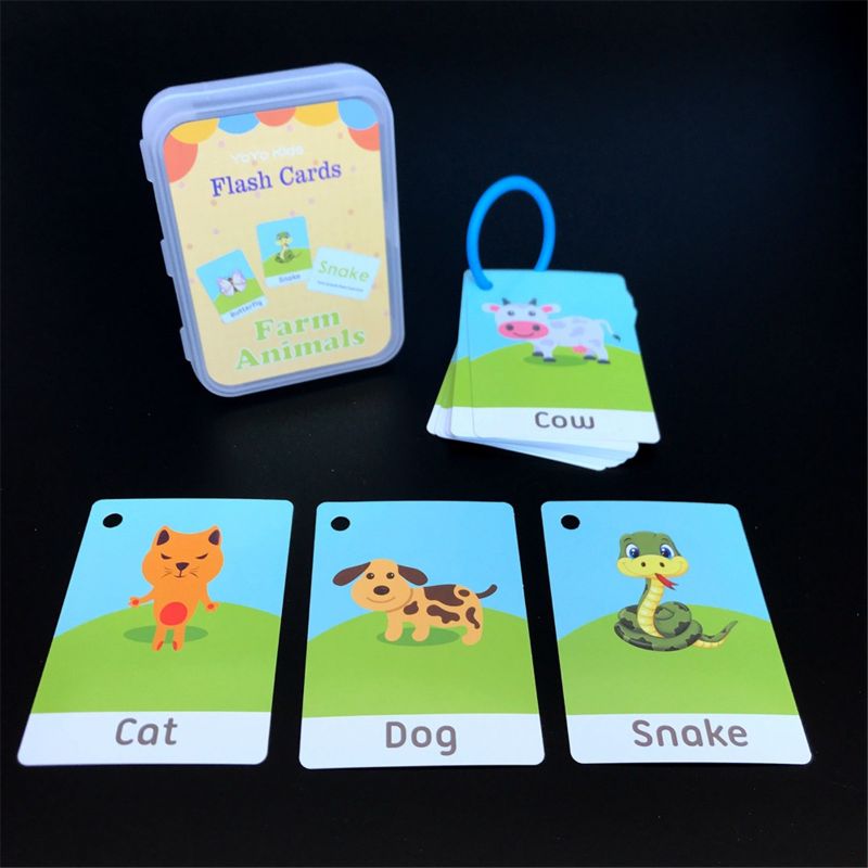 Baby Engels Leren Woord Kaart Pocket Flash Kaarten Montessori Educatief Speelgoed