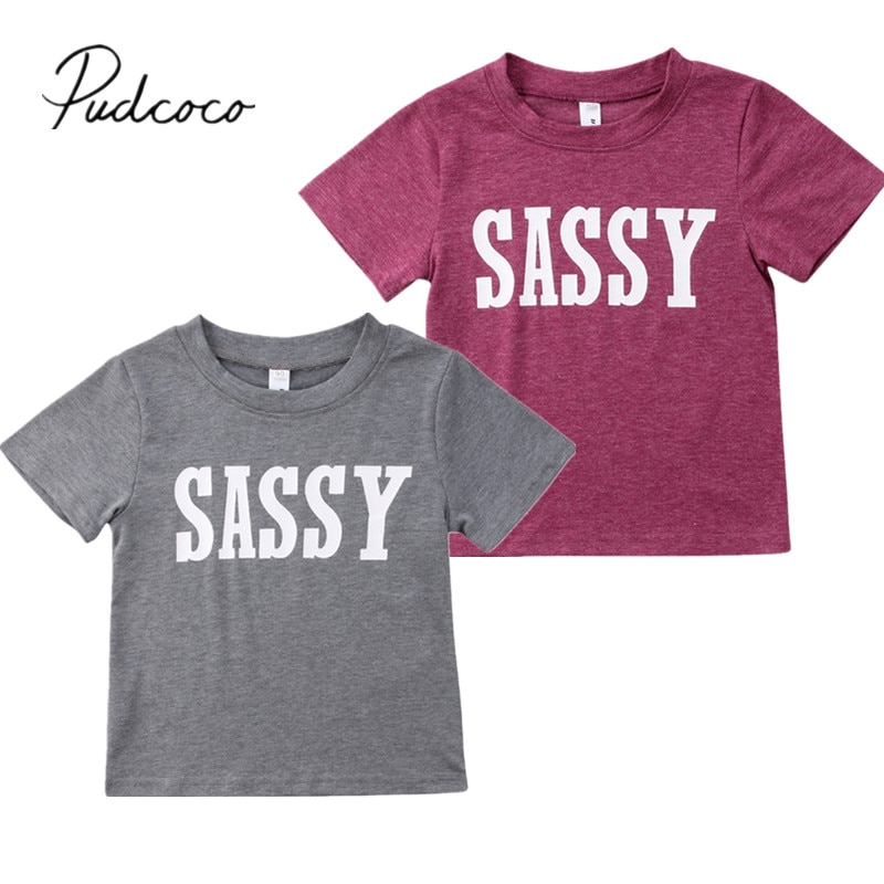 Mærke småbørn børn spædbarn baby dreng pige frække toppe t-shirt bluse outfits sommer kortærmede tøj soldragt toppe 0-4y