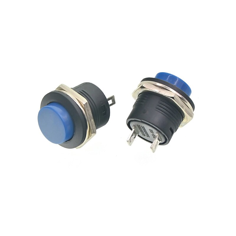 15cm xh2.54 16mm r13-507 16mm 125v 6a 22 awg lille vandtæt selv-reset øjeblikkelig  xh 2.54 2.54mm trykknap switch ledningsnet: Blå