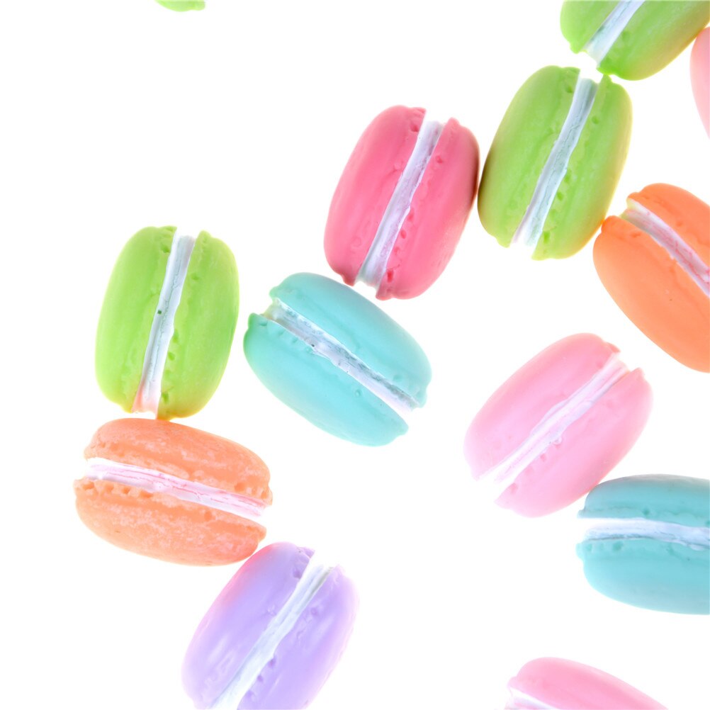 5pcs Mini Dollhouse Macarons Fairy Ornament Simulation Decor