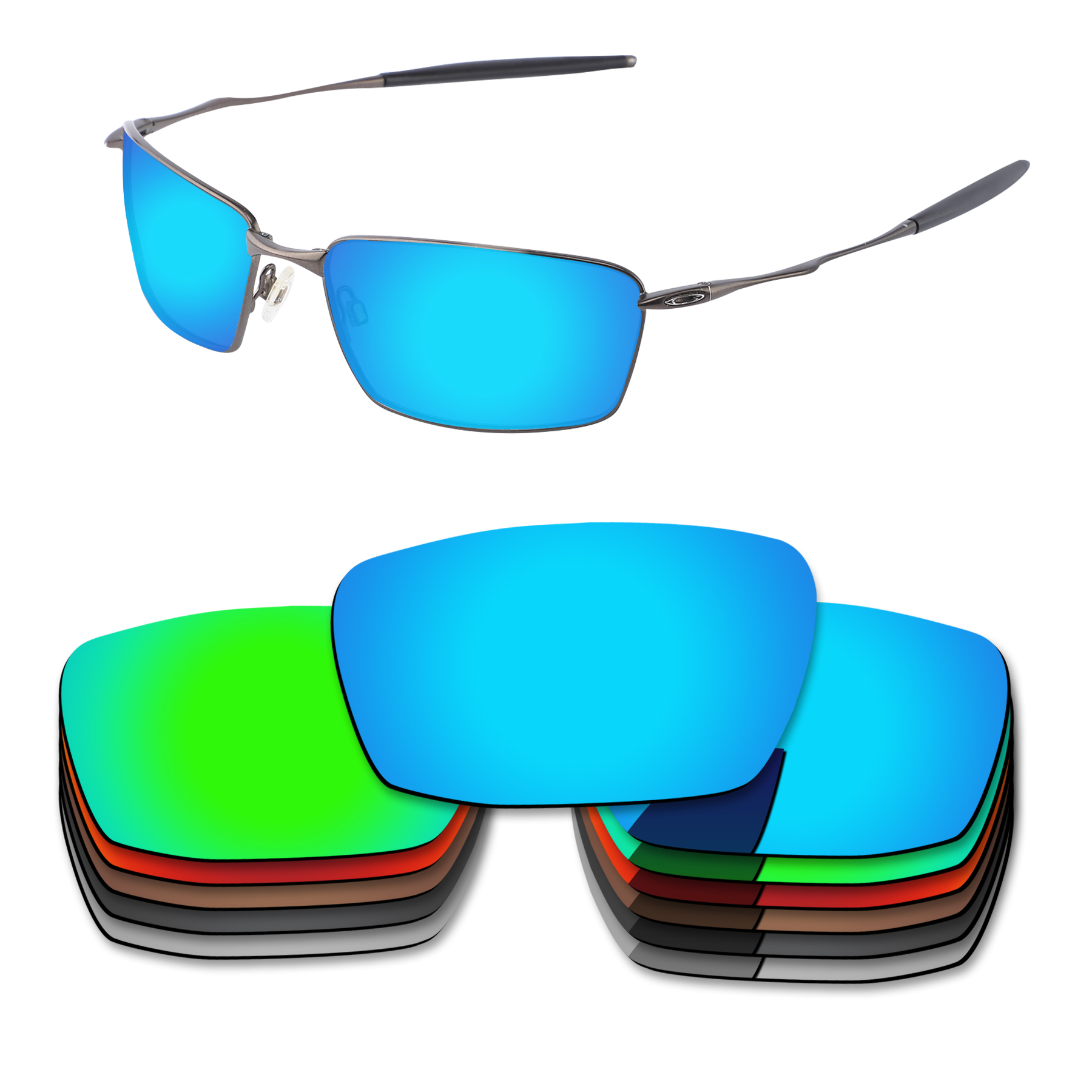 Alphax Vervanging Lenzen Voor-Oakley Vierkante Snorhaar Zonnebril Gepolariseerde-Meerdere Opties