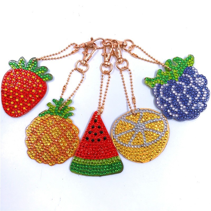 HUACAN porte-clés de bijoux peinture diamant | broderie diamant, sac de dessin animé, décorations bricolage, pour main: YSK05