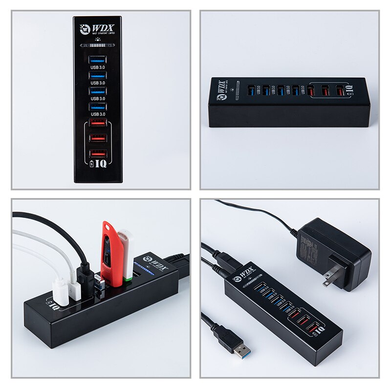 USB HUB 7 Port USB 3.0 Splitter for Keyboard Mouse Printer Fast Charging Usb Hub With Power Supply For Macbook PC Laptop